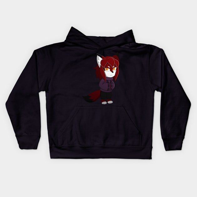 Wintery Rubi Chibi Kids Hoodie by Firestorm Fox